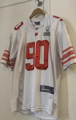 Pierre Paul #90 Super bowl XLVI (46, 2011) On Field Jersey Reebok NY Giants L Cover