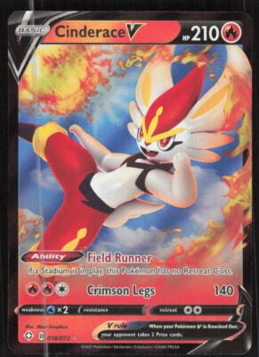 Pokemon TCG SWSH: Sword & Shield Promo Cards #SWSH015 Cinderace V NM - Image 1 of 2