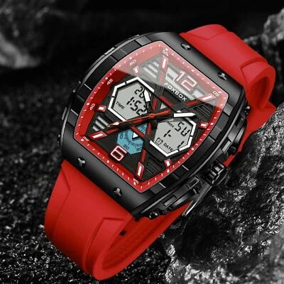 LIGE Men's Watch Digital LED Luminous Date 5ATM Waterproof Sport Wristwatch Gift - Image 1 of 4