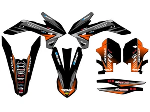 2014-2015 EXC-F SURGE Black Senge Graphics Kit Compatible with KTM - Picture 1 of 10