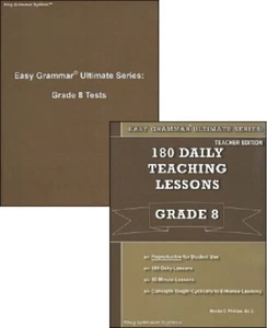 Easy Grammar Ultimate Series: 180 Daily Teach Grade 8 SET Teacher's Book & Test - Imagen 1 de 1