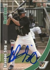 2006 West Tenn Diamond Jaxx BRANDON SING Signed Card autograph AUTO CUBS