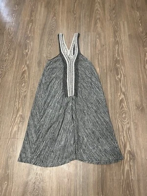 TRANSIT PAR SUCH MADE IN ITALY ASYMMETRICAL WOMAN GRAY COTTON LIGHT DRESS SIZE 2 - Image 1 of 4