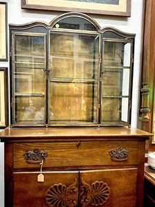 Art Deco French Bronze Brass Glass Display Cabinet Special Detail circa 1930s - Picture 1 of 9