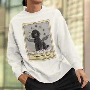 The Poodle Tarot Card Sweatshirt, Dog Lover - Picture 1 of 14