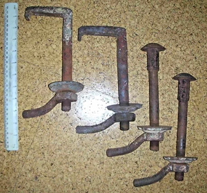 Large heavy 8 inch Hook Bolts with Handle Nuts & Washers + matching Coach Bolts - Picture 1 of 3