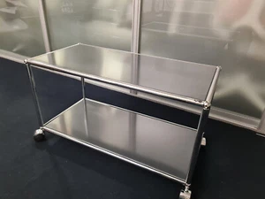 USM Haller Lowboard Regal Beistell-Tisch auf Rollen/ 75x35 anthrazit - Bild 1 von 3