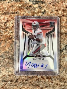 2023 LEAF METAL CJ STROUD RED WHITE BLUE ROOKIE AUTO /4 SSP SP🔥🔥🔥