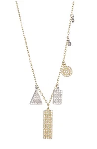 Necklace For Women Two Tone Gold & Silver With REAL Crystals - MSRP $425 - Picture 1 of 15