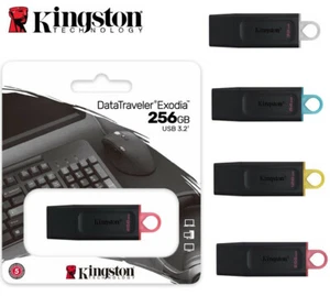 Kingston USB 3.0 Flash Drive 16GB 32GB 64GB 128GB 256G DataTraveler Memory Stick - Picture 1 of 21