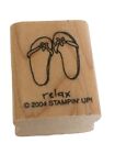 Stampin Up Rubber Stamp Flip Flop Shoes Sandals Relax Beach Vacation Card Making
