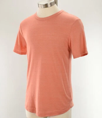 ALTERNATIVE Mens Sunset Coral ECO Shirttail Crew Neck Tee Shirt SMALL NWT - Image 1 of 2