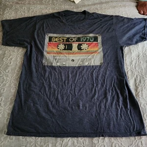 Lo mejor de 1970 regalos de cumpleaños cinta de casete camiseta vintage para hombre gris X-grande - Imagen 1 de 5