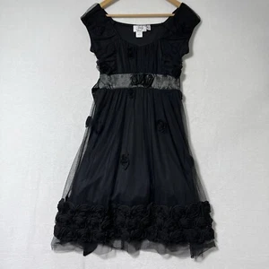 VTG Jody California Whimsigoth Rosette Ruffle Coquette Babydoll Dress 5/6 Dainty - Picture 1 of 9