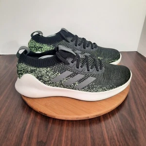 Adidas Purebounce Plus Mens Size 13 Shoes Black Green Knit Running Sneakers NEW - Picture 1 of 11
