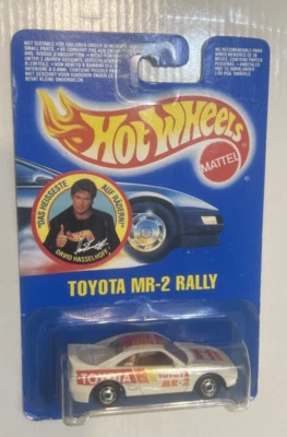1990 Hot Wheels David Hasselhoff International Blue Card Toyota MR-2 Rally - Image 1 of 4