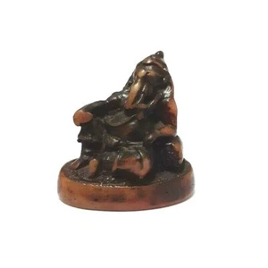 Estatua de resina Ganesha coleccionable dios hindú amuleto elefante Ganesh estatuilla asiento - Imagen 1 de 10