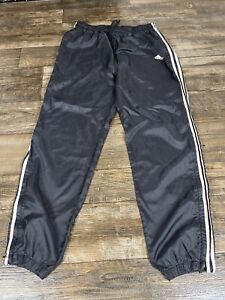 Vintage Adidas Track Pants Mens L White Joggers Ankle Zip Warmup