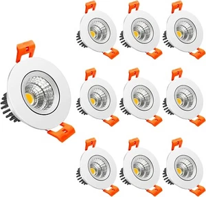 10 Pack Natural White LED Ceiling Recessed Dimmable Downlight For Home Office - Picture 1 of 8