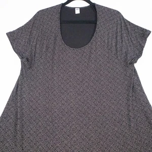 Old Navy T-shirt dress Black w/white dots round neck XXL short sleeve - Picture 1 of 8