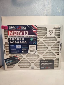BNX TruFilter 16x20x1 Air Filter MERV 13 (6-Pack) MADE IN USA - (Read Descriptio - Picture 1 of 3
