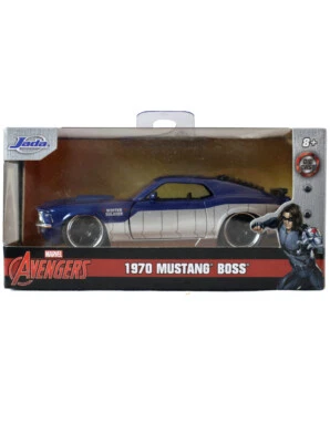 Jada Toys Die-Cast Metal 1970 Mustang Boss Winter Soldier Car Marvel 1/32 Scale - Image 1 of 3