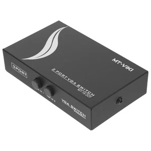 Tragbarer 2-in-1-out-2-Port-VGA-Box-Splitter für PC/DVD-Player/TV/LCD-Monitor - Afbeelding 1 van 12