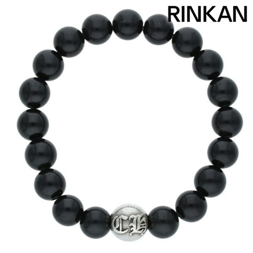 CHROME HEARTS Bracciale PERLINE Cuori Cromati 10mm PERLINE10mm Tormalina Nera Uomo Usato6f0abe2