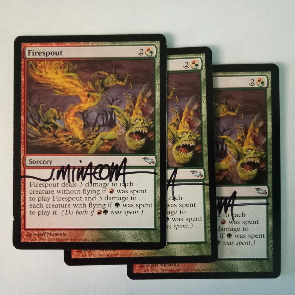 Magic The Gathering - 1x Signed Firespout (mtg) Shadowmoor - Image 1 of 1