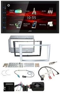 JVC USB Bluetooth Lenkrad DAB 2DIN Autoradio für Opel Zafira Astra H Corsa D mat - Bild 1 von 12