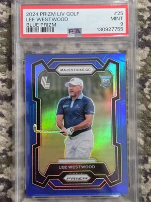 Panini Prizm Liv Golf Lee Westwood Rookie 2024 #d/99 PSA 9 Foto 1 de 3
