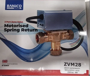 3-Port-Ventil in mittlerer Position 28mm Klemmverschraubung V4073a - Bild 1 von 2