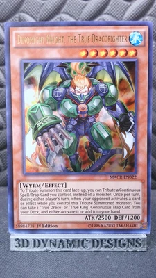 | Yugioh Dinomight Knight, the True Dracofighter MACR-EN022 1st Ultra Rare NM | - Image 1 of 2