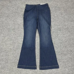 INC Jeans Womens 6P Dark Indigo Pull On Flare High Rise Stretch Core Denim Pants - Picture 1 of 8