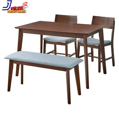 Tiara 4-Piece Mid Century Dining Set with Bench Multiple Colors FREE SHIPPING - Image 1 of 4