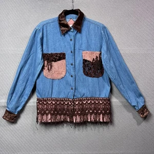 Big Gun Ranchwear Hemd Damen klein blau Denim Rancher Cowboy Pferd hergestellt in den USA - Bild 1 von 16