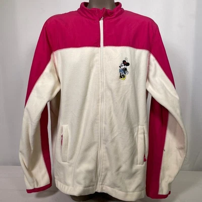 Chaqueta De Colección Disney Store Minnie Mouse Rosa Bloques de Color Polar Cremallera Completa Para Mujer XL Foto 1 de 4
