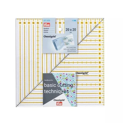 Patchwork-Lineal Square 20 x 20 cm Omnigrid, Packung mit 1St, 611655, Prym - Bild 1 von 2
