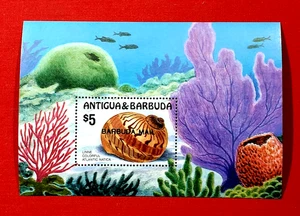{ANTIGUA-BARBUDA/ Scott #817/ Hoja de recuerdo MNH-XF/ CV $35,00/epictronic/JC} - Imagen 1 de 2