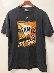 San Francisco Giants 2010 World Series Celebration Mens T-Shirt Sz Large Black - Picture 1 of 9