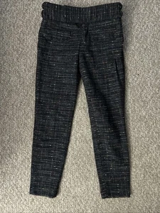 See by Chloe Hose Mehrfarbig Schwarz Tweed Wollmischung Hose Größe 2 - Bild 1 von 6