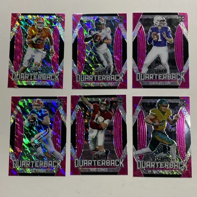 2021 Leaf Metal Quarterback Pink Marble /25 Lawrence Fields 6 Card Set Mult Avai - Image 1 of 4