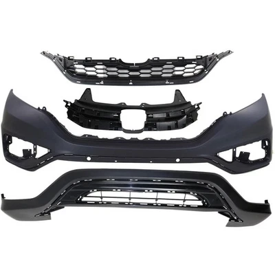 New Front Bumper Cover Kit For 2015-2016 Honda CR-V Set of 4 With Grille Foto 1 de 4