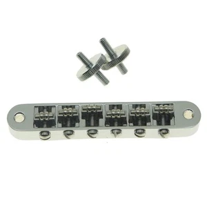 Chrome Guitar Roller Saddle Bridge Tune-O-Matic Bridge For Les Paul,SG,ES Dot... - Picture 1 of 5
