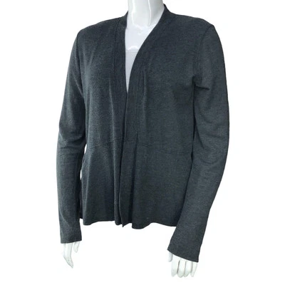 Suéter Cárdigan Fresh Produce Mujer Talla XXL Gris Peplum Abierto Hecho en EE. UU. Foto 1 de 4