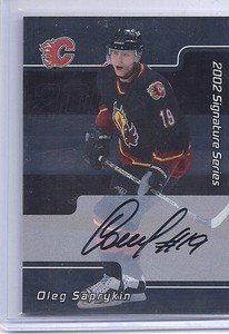 2001-02 BE A PLAYER SIGNATURE SERIES OLEG SAPRYKIN AUTOGRAPH AUTO 128 BAP