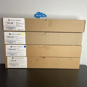 Konica Minolta TN514 KYCM Color Cartridges Complete set For bizhub C458 NEW - Picture 1 of 2