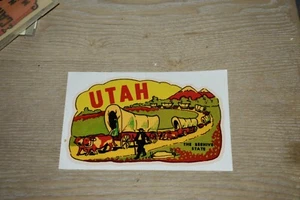 Vintage Utah Travel Decal. Bright Colors. Sticker - Picture 1 of 3