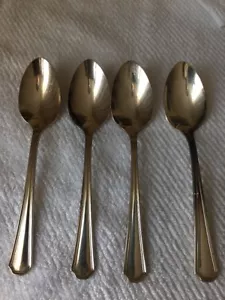 Vintage Oneida Silversmiths Clairhill-Fairhill Silverplate Set of 4 Soup Spoons - Picture 1 of 11