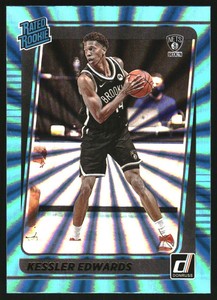 2021-22 Donruss Holo Teal Laser #204 Kessler Edwards RR - NM-MT